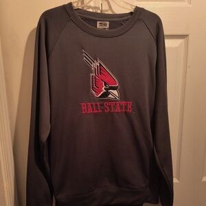 Ball State University Vintage 90s Gray Pullover all Stitched Sweater
